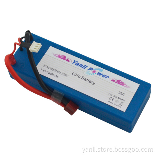 RC Car Battery Pack 2S2P 6000mAh 40C
